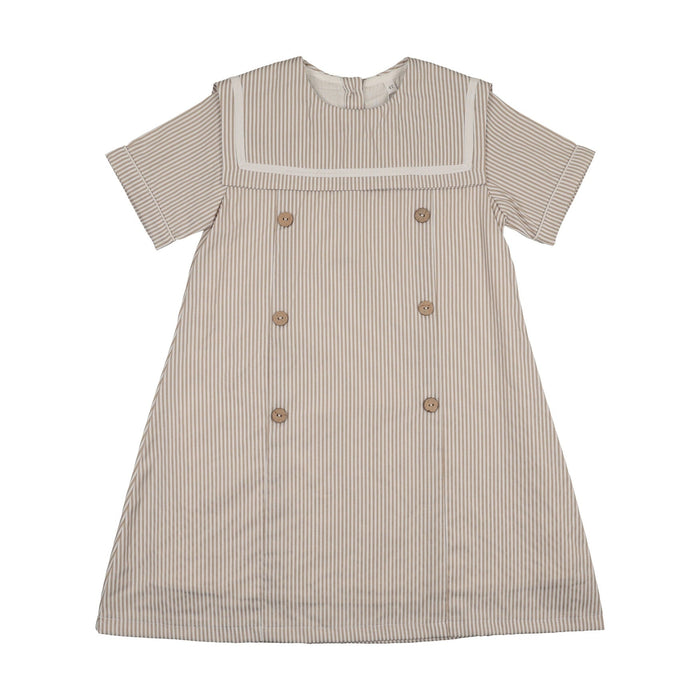 Shabbos Sailor Stripe Short Sleeve Dress