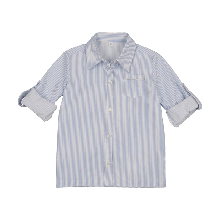 Shabbos Sailor Stripe Short Sleeve Shabbos Shirt - Boy