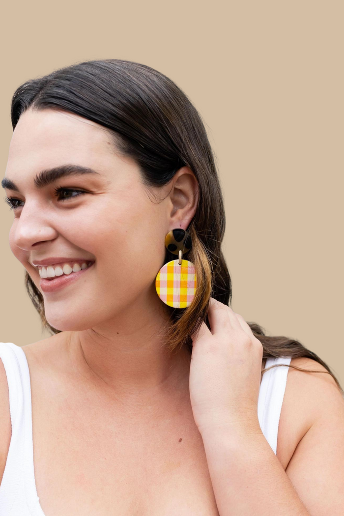 Sherbert Gingham Earrings