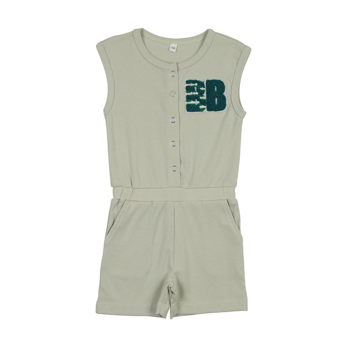 Sherpa Patch Shorts Romper
