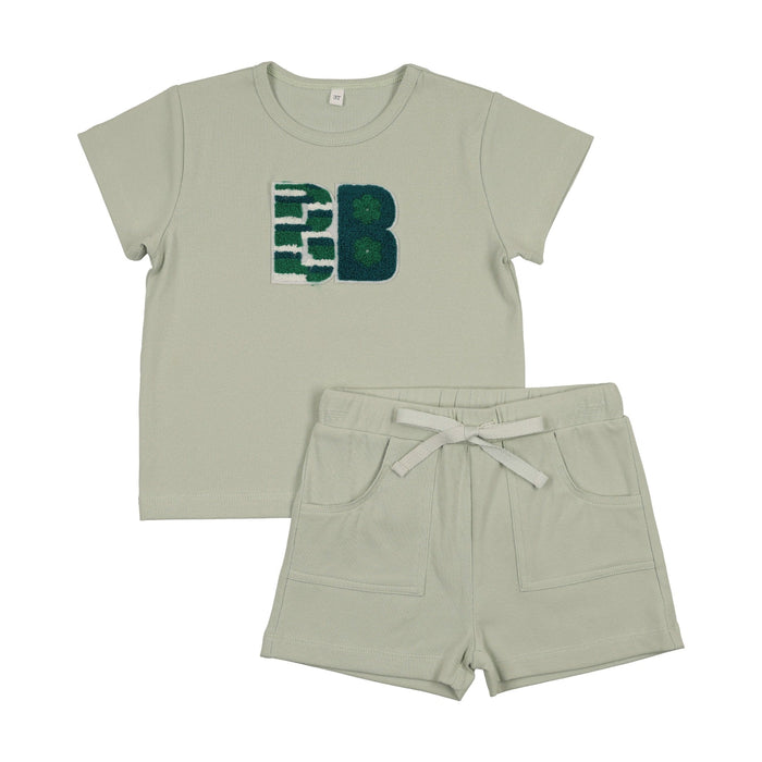 Sherpa Patch Shorts Set
