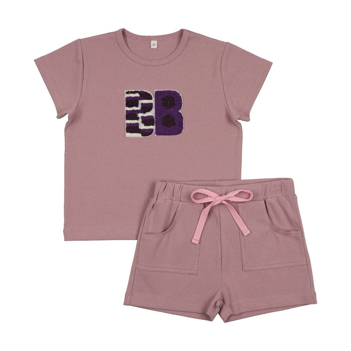 Sherpa Patch Shorts Set
