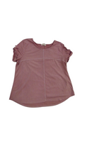 Shirt: Faux Leather Pink