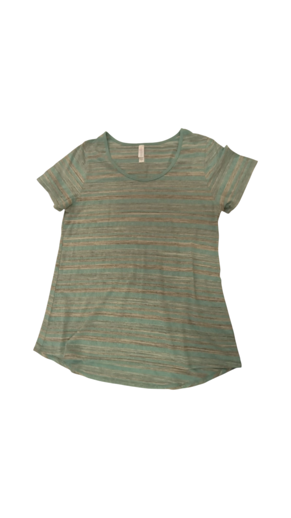 Shirt:Teal/Grey Stripes