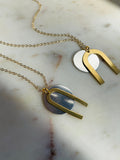 Silver Brass Necklace Medium