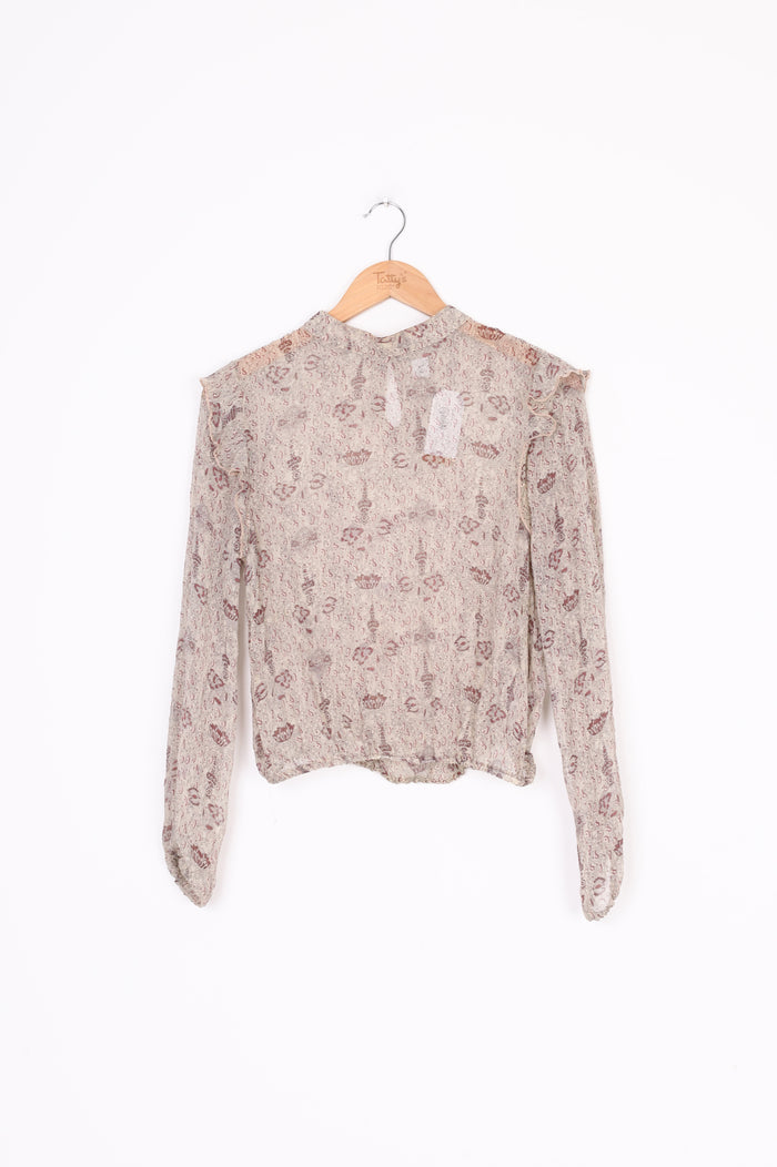 Sir. Womens Beige Top Size 2