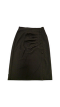 Skirt: Gray Pencil/Button