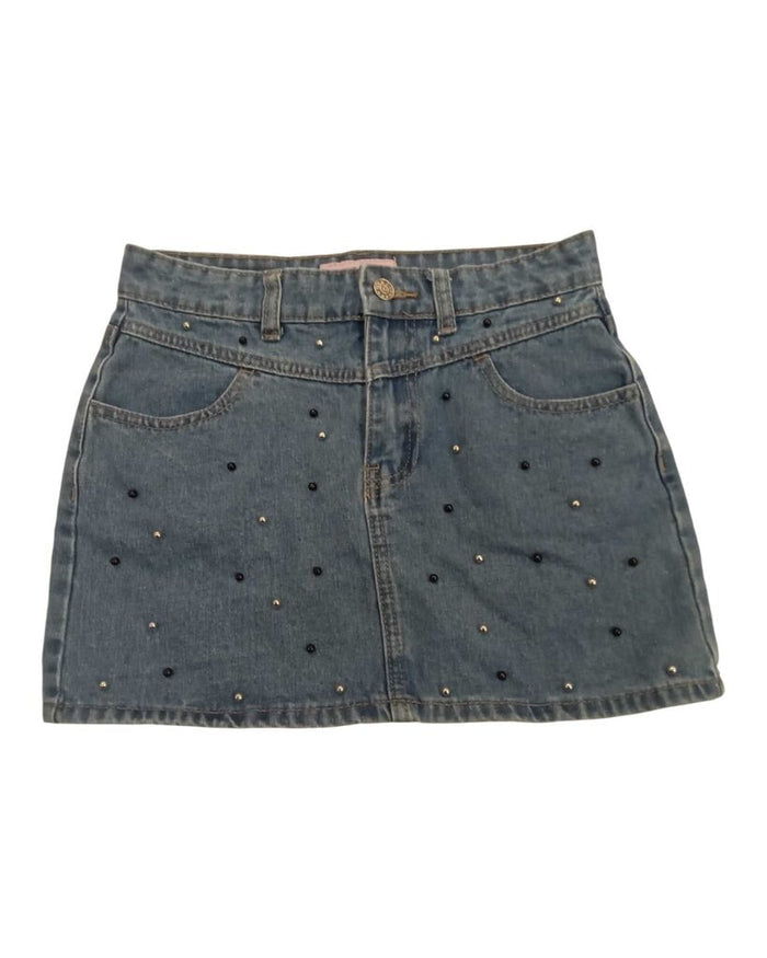 Skirt: Short Pearl Embellishments