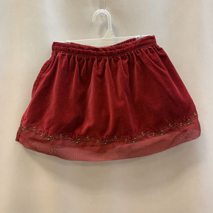Skirt: Velvet Embroidered Trim