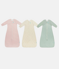 Sleep Bag Bundle 1.0 | 1.5 TOG | Pink Twinkle | Oatmeal Twigs | Olive Twigs