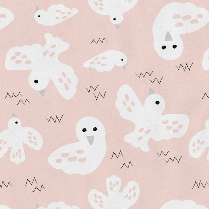 Sleep Bag Short Sleeve 1.0 TOG Organic Cotton Rose Doves