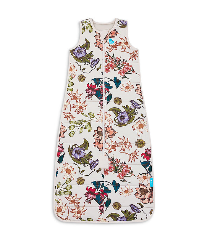 Sleep Bag Sleeveless 2.5 TOG Quilted Cotton Cream Wandering Folk