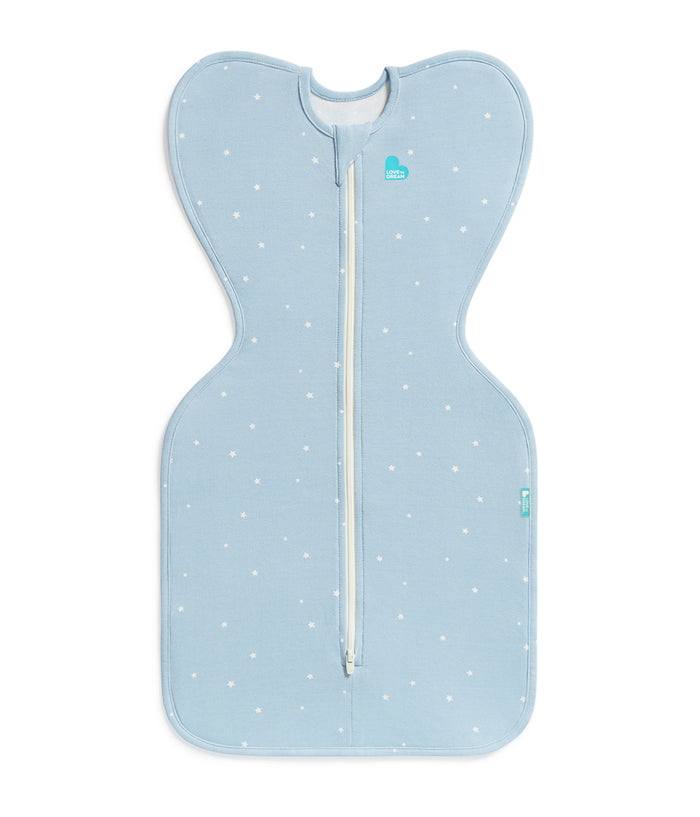 Sleep Machine Swaddle Up Starter Bundle | 1.0 TOG | Powder Blue Twinkle | Storm Blue