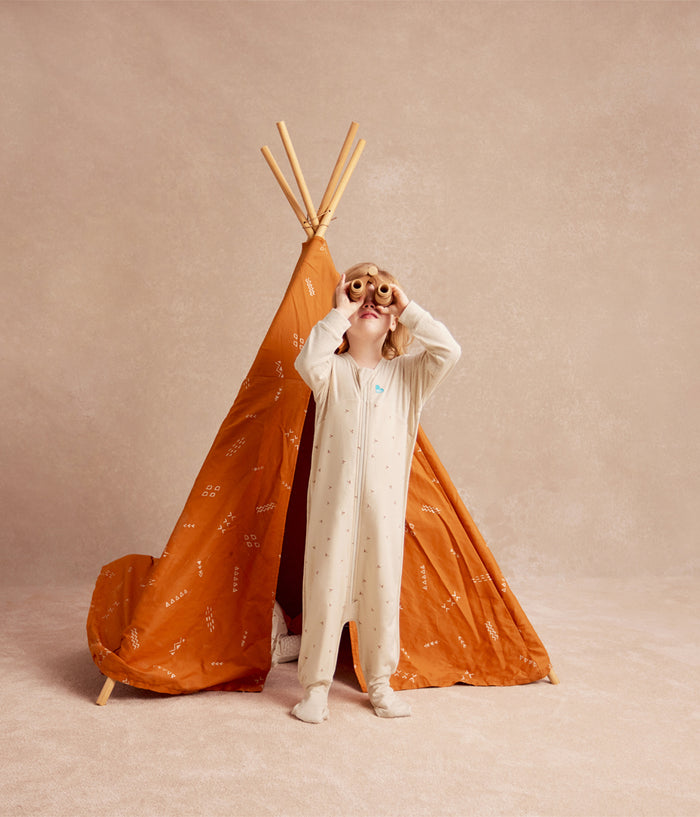 Sleep Suit & Bag Bundle | 1.5 TOG | Oatmeal Twigs | Olive Twigs