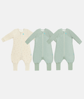 Sleep Suit Bundle | 1.5 TOG | Oatmeal Twigs | Olive Twigs 2