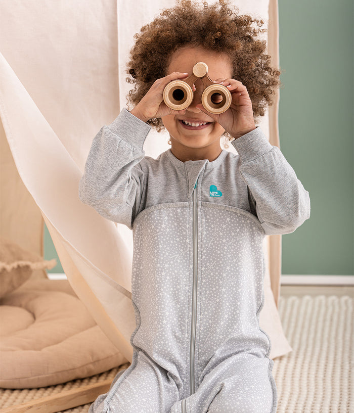 Sleep Suit Long Sleeve 1.0 TOG Cotton Grey Stardust