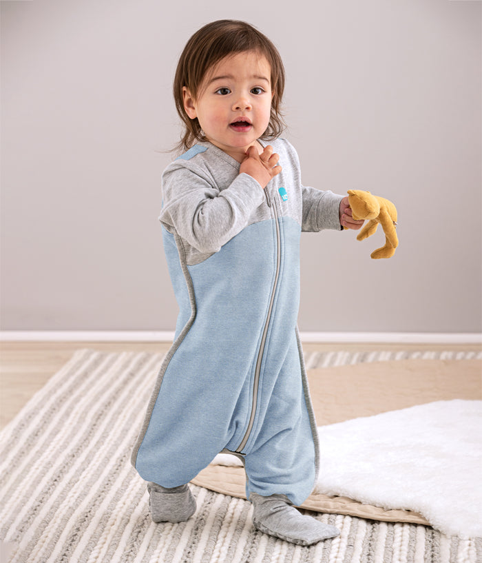 Sleep Suit Long Sleeve 1.0 TOG Organic Cotton Dusty Blue