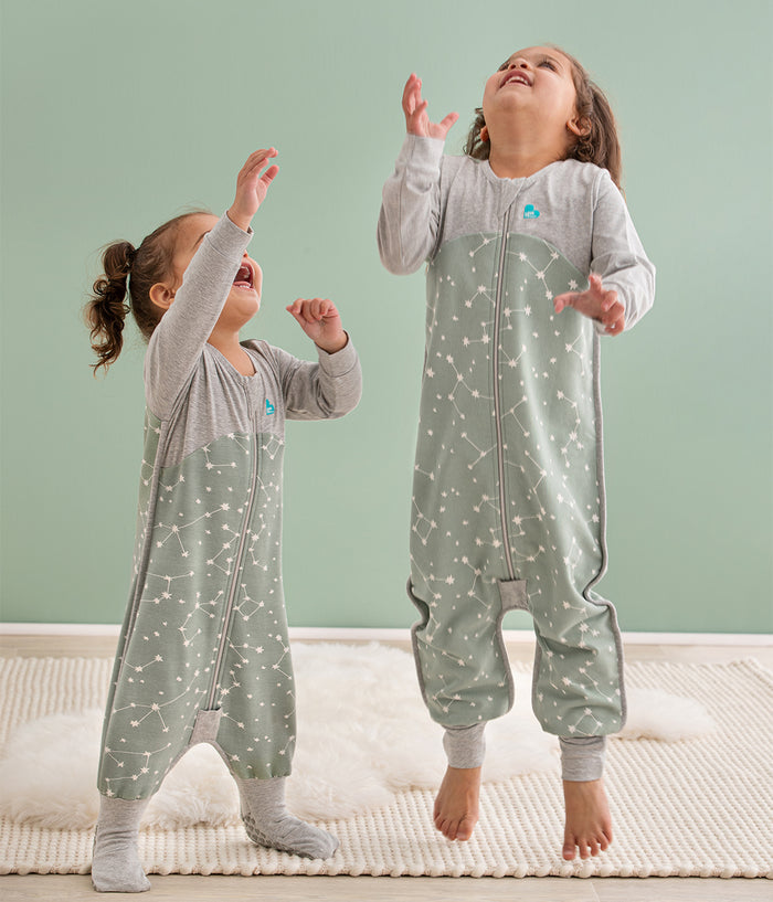 Sleep Suit Long Sleeve 1.0 TOG Organic Cotton Olive Stellar