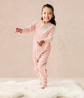 Sleep Suit Long Sleeve 1.5 TOG Cotton Fleece Blush Twigs