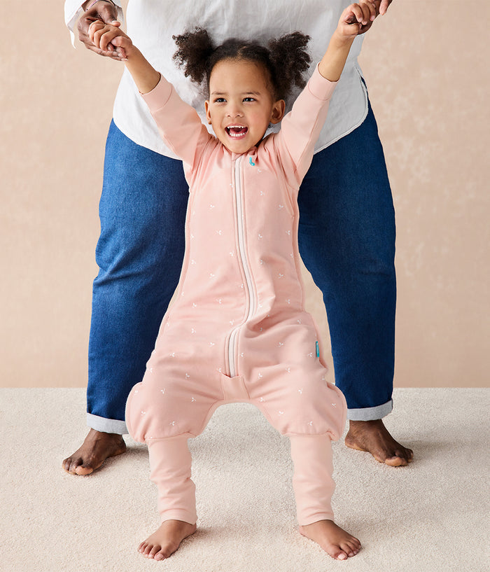 Sleep Suit Long Sleeve 1.5 TOG Cotton Fleece Blush Twigs