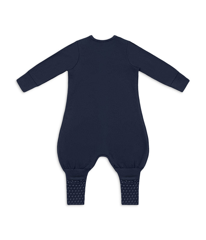 Sleep Suit Long Sleeve 1.5 TOG Cotton Fleece Navy Twinkle Embroidery