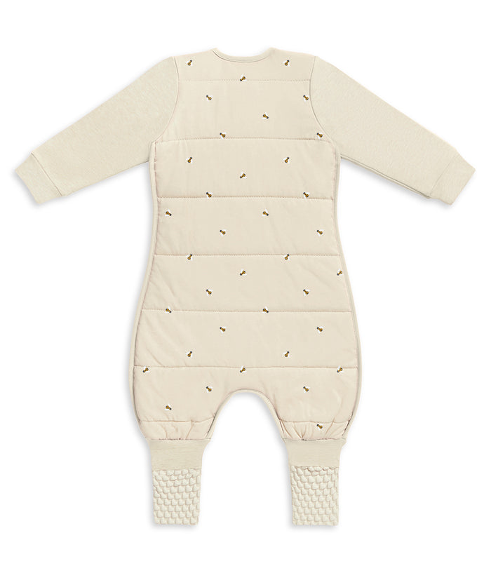 Sleep Suit Long Sleeve 2.5 TOG Cotton Oatmeal Bees
