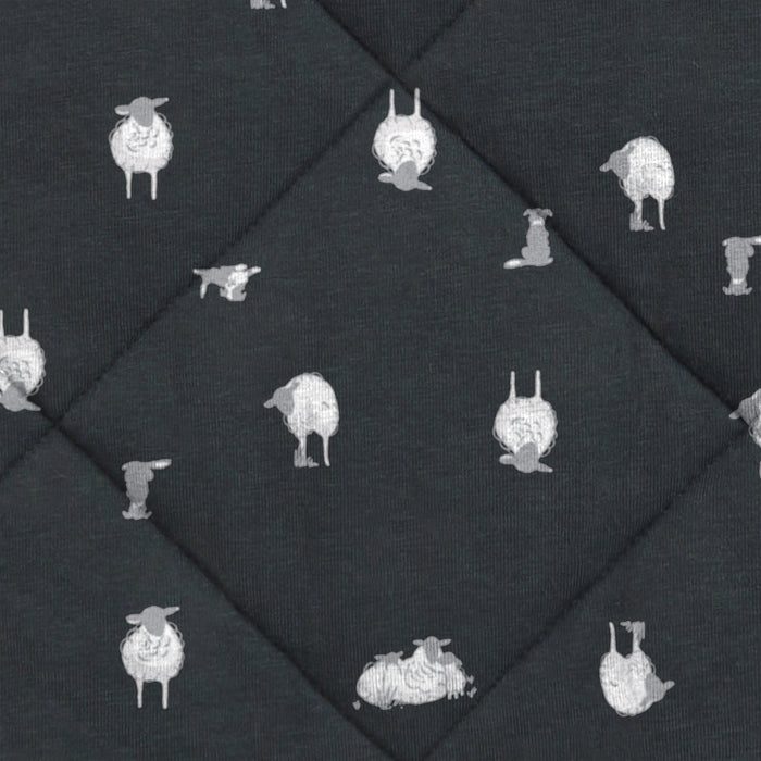 Sleep Suit Long Sleeve 2.5 TOG Organic Cotton/Merino Wool Charcoal Lamb's Best Friend