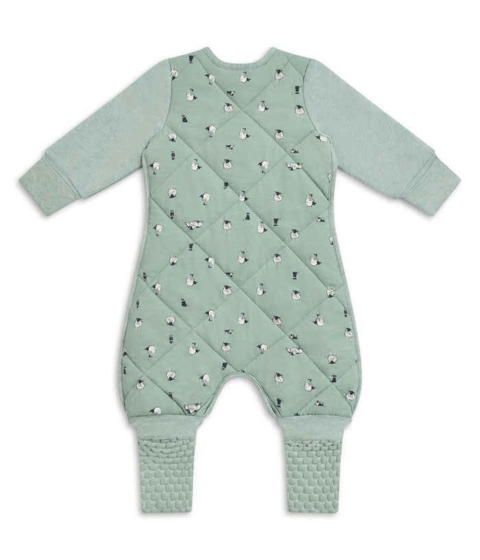 Sleep Suit Long Sleeve 2.5 TOG Organic Cotton/Merino Wool Green Lamb's Best Friend
