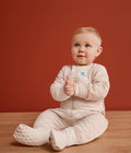 Sleep Suit Long Sleeve 2.5 TOG Quilted Cotton Oatmeal Marl Starturn Quilted