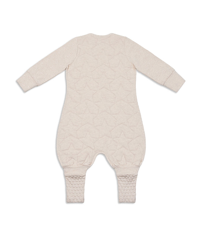 Sleep Suit Long Sleeve 2.5 TOG Quilted Cotton Oatmeal Marl Starturn Quilted