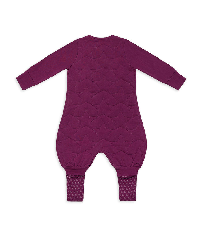 Sleep Suit Long Sleeve 2.5 TOG Quilted Cotton Plum Starturn Quilted