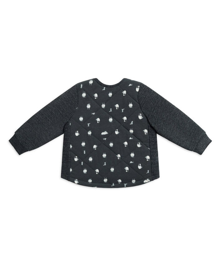 Sleep Suit Long Sleeve Two-Piece 2.5 TOG Organic Cotton/Merino Wool Charcoal Lamb's Best Friend
