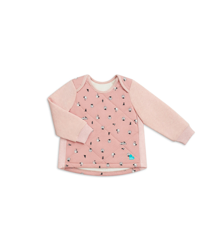 Sleep Suit Long Sleeve Two-Piece 2.5 TOG Organic Cotton/Merino Wool Rose Lamb's Best Friend