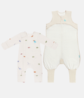 Sleep Suit & Romper Bundle | 0.2 TOG | Breton Stripe | Dino Snore