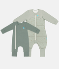 Sleep Suit & Romper Bundle | 2.5 TOG | Olive Bees | Deep Olive