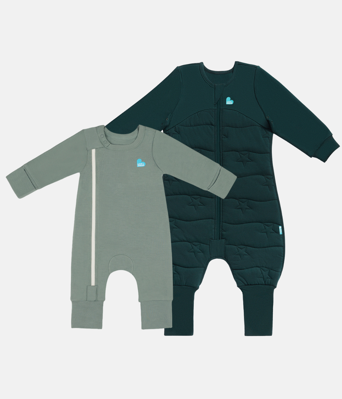 Sleep Suit & Romper Bundle | 3.5 TOG | Forest | Deep Olive