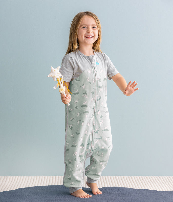 Sleep Suit Short Sleeve 1.0 TOG Organic Cotton Green Daredevil