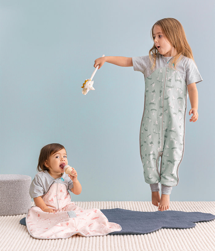 Sleep Suit Short Sleeve 1.0 TOG Organic Cotton Green Daredevil