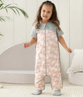 Sleep Suit Short Sleeve 1.0 TOG Organic Cotton Rose Doves