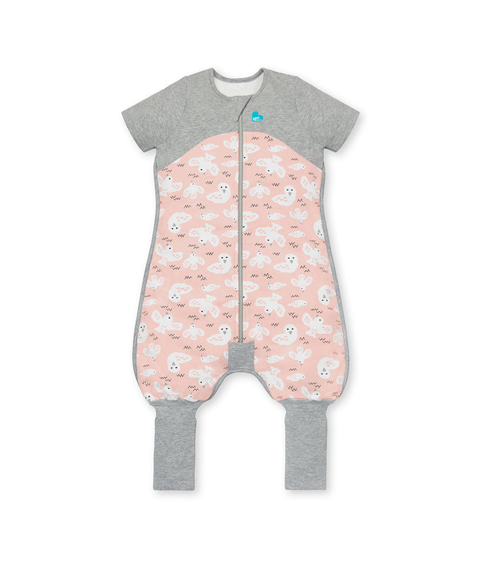 Sleep Suit Short Sleeve 1.0 TOG Organic Cotton Rose Doves