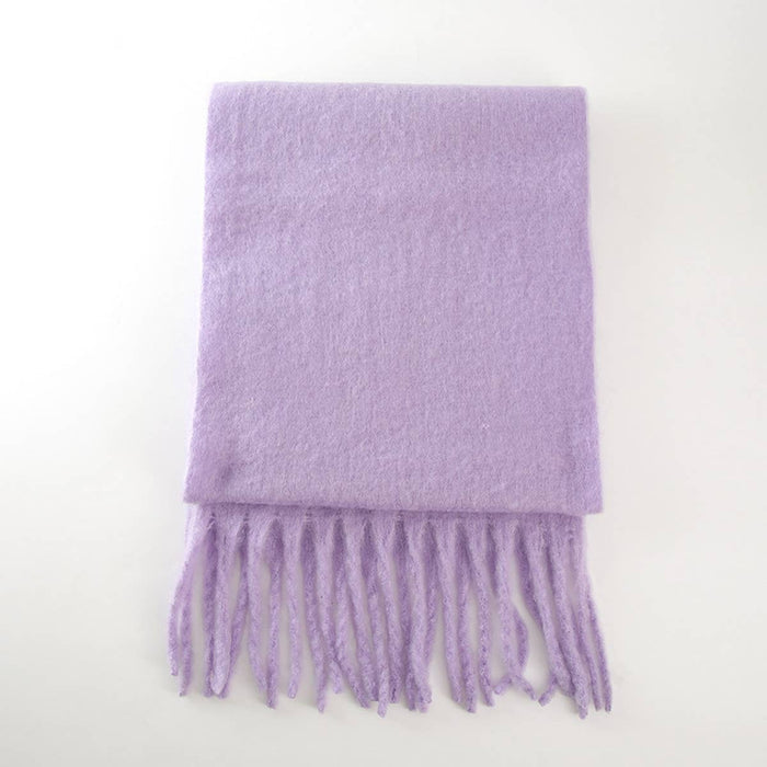 Soft Mohair Feel Scarf - Cozy Winter Wrap_CWASC0323: LIGHTPURPLE / (OS) 1
