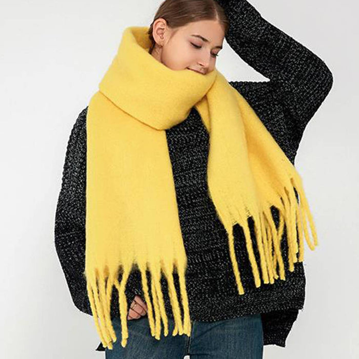 Soft Mohair Feel Scarf - Cozy Winter Wrap_CWASC0323: LIGHTPURPLE / (OS) 1
