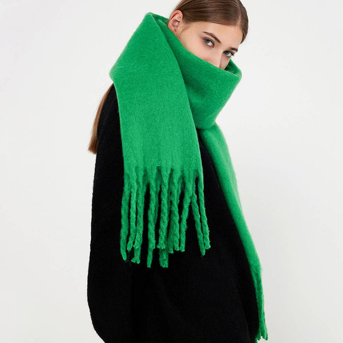 Soft Mohair Feel Scarf - Cozy Winter Wrap_CWASC0323: LIGHTPURPLE / (OS) 1