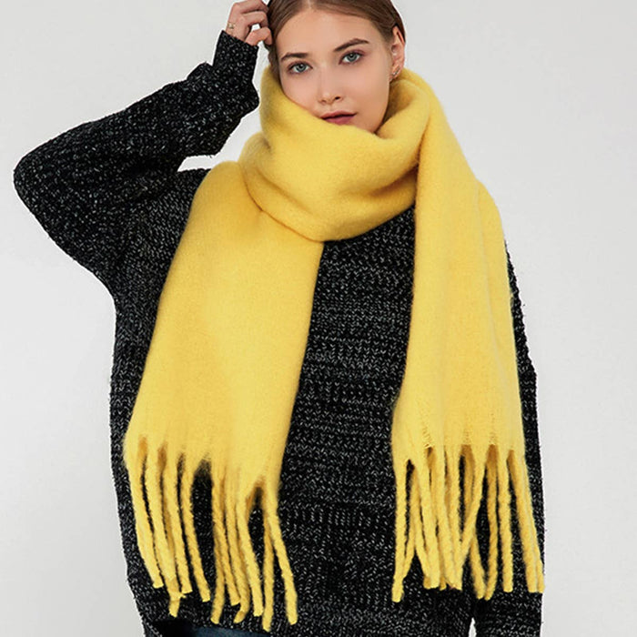 Soft Mohair Feel Scarf - Cozy Winter Wrap_CWASC0323: LIGHTPURPLE / (OS) 1