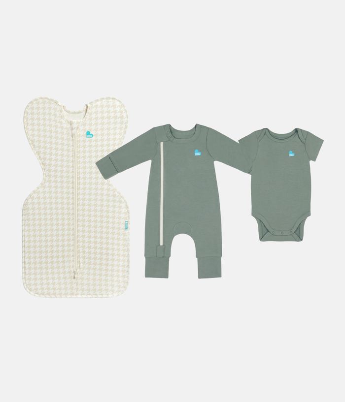 Spring Newborn Bundle | Houndstooth | Olive