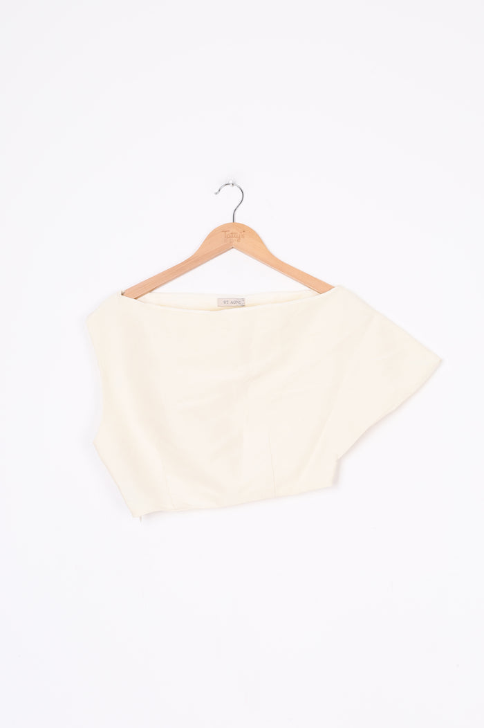 St Agni Womens Cream Top Size S