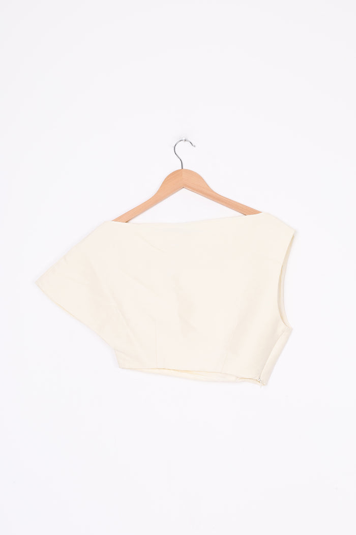 St Agni Womens Cream Top Size S