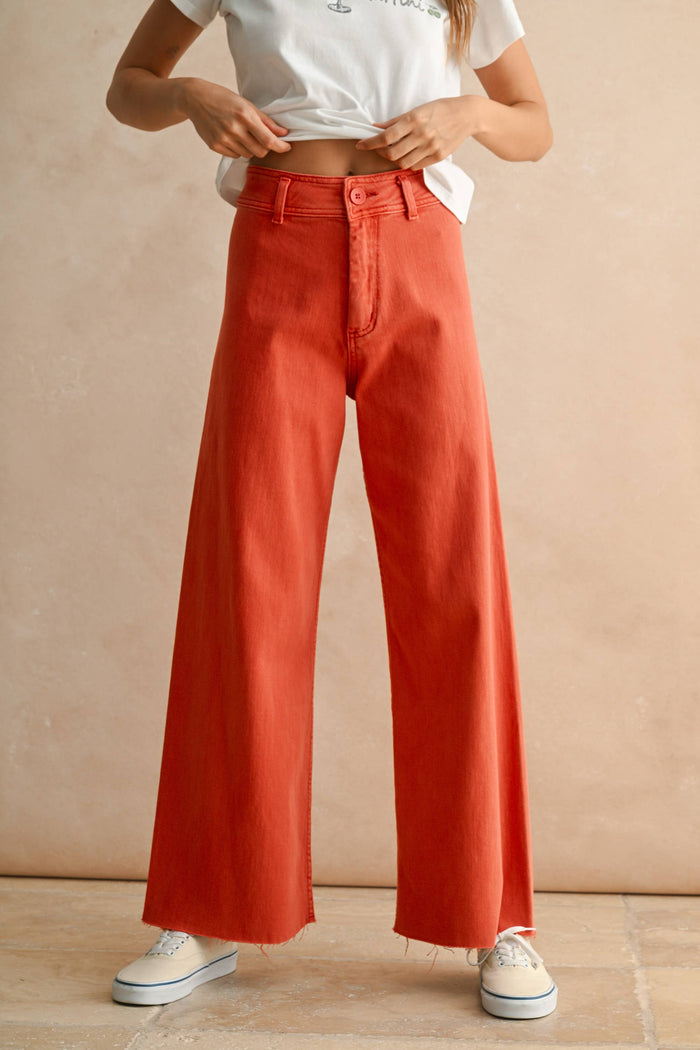 Straight wide leg Burnt