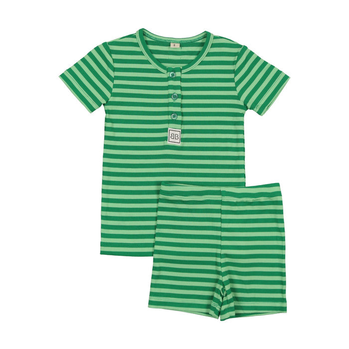 Stripe Squad Short Sleeve Lounge Set