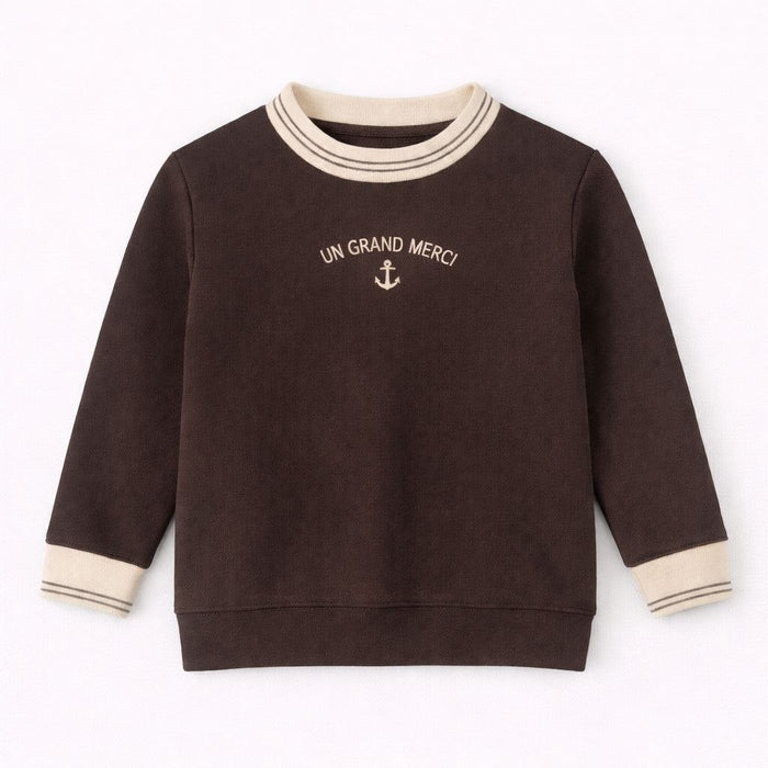 Striped Collar Sweatshirt - Boys